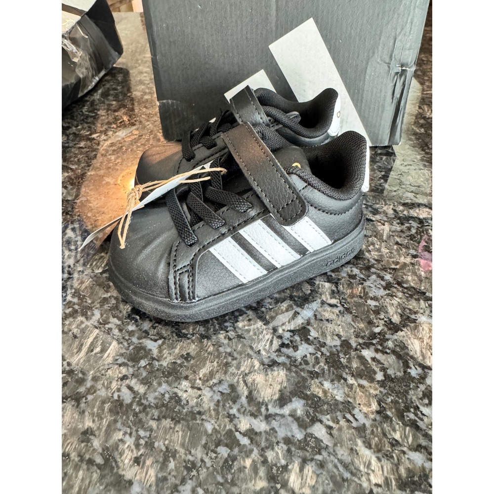 Adidas Streettalk EL I‎ Toddler Sneakers Black White JS5054 Size 5K NEW